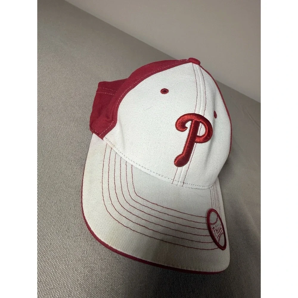 VINTAGE Philadelphia‎ Phillies Hat Youth Twins Enterprise Red White MLB Baseball